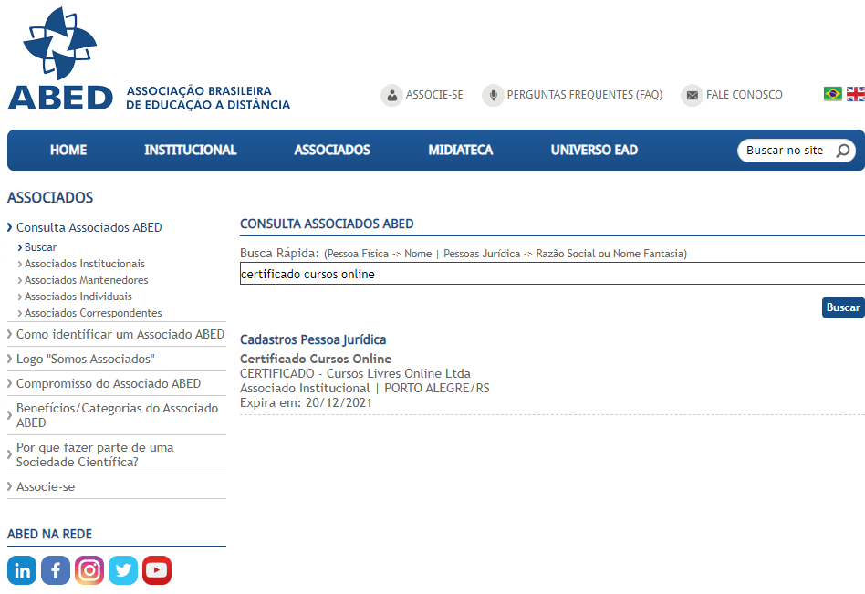 Online Certificadora - Institucional 