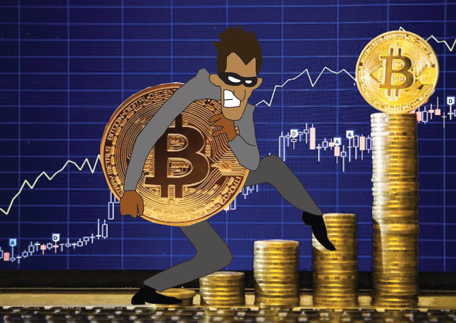 trader steals bitcoin and litecoin